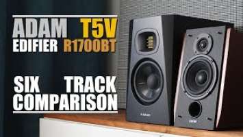 Adam Audio T5V vs Edifier R1700BT  ||  6-Track Comparison