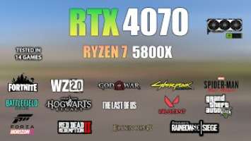 RTX 4070 + Ryzen 7 5800X : Test in 14 Games - RTX 4070 Gaming Test