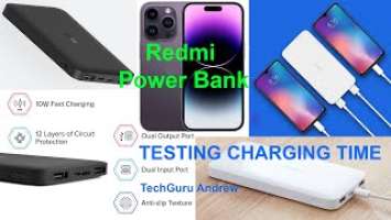 Redmi Power Bank 10000 mAh 10W Fast Charging TESTING CHARGING TIME