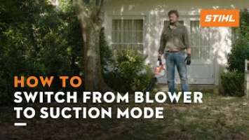 STIHL SHA 56: switch from blower to suction mode | Instruction