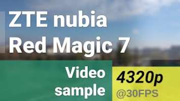 8K 4320p 30fps (main camera) - ZTE nubia Red Magic 7 video sample