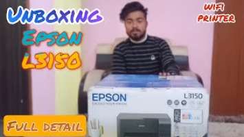 unboxing epson l3150 printer