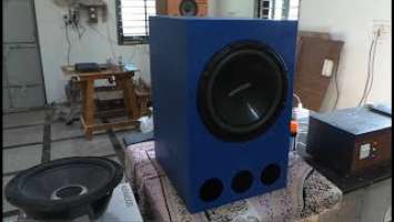 Kenwood KFC-MW3000 Subwoofer low bass sound test with large subwoofer enclosure पहेली बार होगा