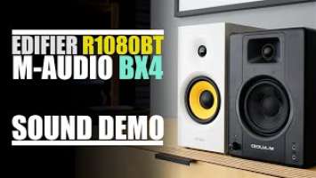 M-Audio BX4  vs  Edifier R1080BT  ||  Sound Comparison