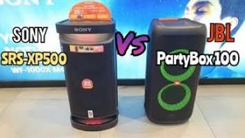 Sony SRS-XP500 vs JBL PartyBox 100 Party Speakers 80%vol. | Bass Sound Test!❤