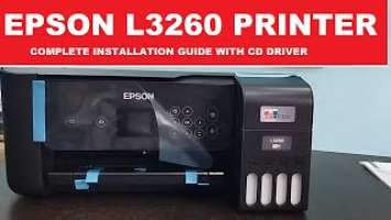 New Epson Ecotank L3260 Printer Complete Installation Guide With Cd Driver