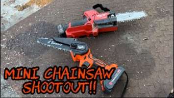 #192 Mini Chainsaw Shootout! Milwaukee Hatchet & Taranzy Mini Saw