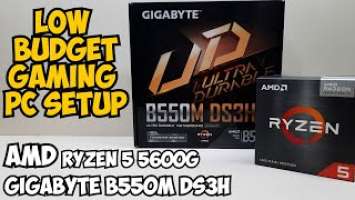 LOW BUDGET GAMING PC SETUP | AMD Ryzen 5 5600G | Gigabyte B550M DS3H