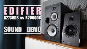 Edifier R2730DB vs Edifier R2000DB  ||  Sound Demo w/ Bass Test