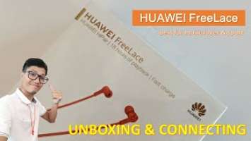 HUAWEI Freelace unboxing & connecting...