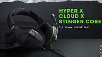 Hyper X cloudX stinger core headset review and mic test