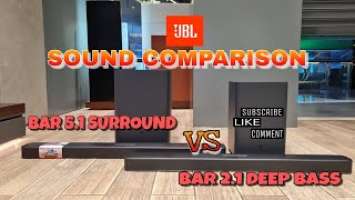 JBL Bar 5.1 surround vs JBL 2.1 Deep bass sound comparison