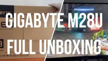 UNBOXING GIGABYTE M28U GAMING MONITOR