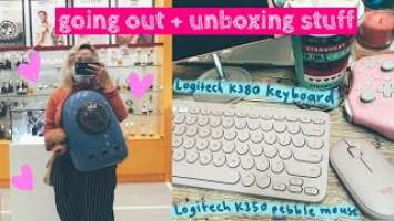 going out + unboxing Logitech K380 keyboard & M350 pebble mouse and USB ring light (Baguio 2020)