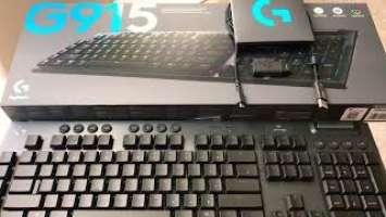 Logitech G G915 Lightspeed Wireless Mechanical RGB Keyboard Unboxing 11-11-20