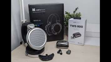 HiFiMan Deva Pro Headphones and TWS 800 earbuds unboxing