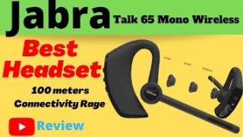 JABRA Talk 65 Wireless Mono Headset | Upto 100 Meters Connectivity Range| 80% Clear Voice