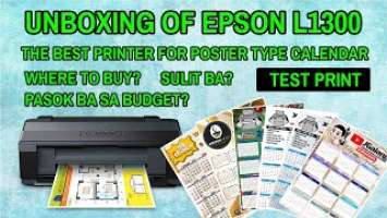 UNBOXING AND TEST PRINT ON  EPSON L1300