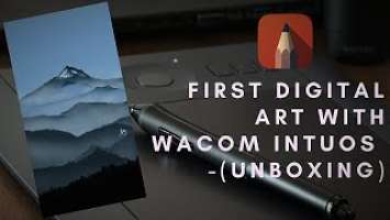 First Digital Painting With Wacom Intuos ( Unboxing) | Autodesk Sketchbook | Speed Art | Timelapse