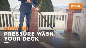 How to Pressure Wash Your Deck