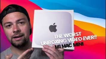 The World's WORST Unboxing Video!! | APPLE M1 MAC MINI + LG 32UN650 32" 4K Monitor!