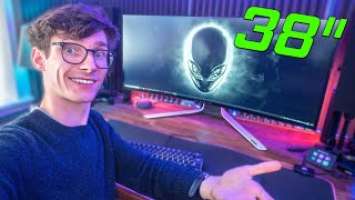 38" ULTRAWIDE IS CRAZY BIG - Alienware AW3821DW Gaming Monitor Review!