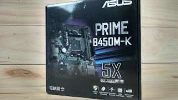 ASUS PRIME B450M-K  Motherboard Unboxing and Overview