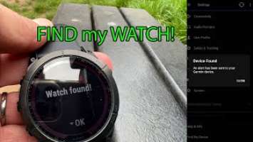 Garmin Fenix 7X Find My Watch | How to find your watch