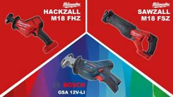 Miwaukee M18 FSZ vs Miwaukee M18 FHZ vs BOSCH GSA12V-LI #Milwauke #FSZ #FHZ #BOSCH  #GSA12V-LI #軍刀鋸