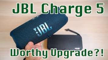 JBL Charge 5 Blue Unboxing & Review | Worthy Upgrade?! vs Anker Soundcore