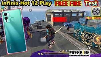 Infinix Hot 12 Play Free Fire Gameplay + Heating + Battery Drain Test | Infinix Hot 12 FF Gameplay..