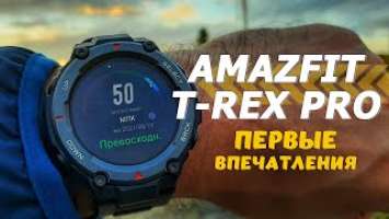 Amazfit T-Rex Pro первые впечатления. Обзор на бегу.