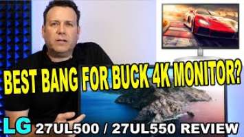 LG 27UL500 / 27UL550 Monitor Review  I BEST BANG FOR BUCK 27" 4K I  XBOX Series X & PS5