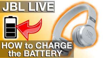 How to CHARGE the Battery of JBL LIVE Headphones (using LIVE460NC)