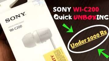 SONY Wi C200 Quick UNBOXING : Bluetooth headphone under 2000 -  (2020)