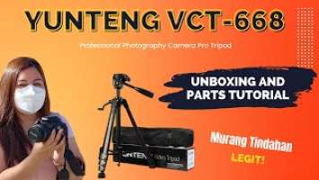 YUNTENG VCT668  PARTS TUTORIAL AND REVIEW | TRAVEL AND VLOGGING TRIPOD | Teacher Burnz