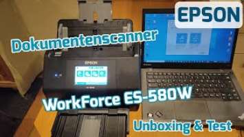 Epson Workforce ES-580W Dokumentenscanner [Unboxing & Test]