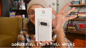 UNBOXING THE GOOGLE PIXEL 8 PRO & PIXEL WATCH 2!