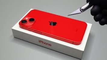 Apple iPhone 14 Red - Short ASMR Unboxing