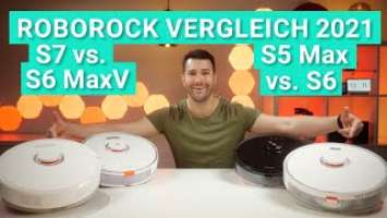 ROBOROCK VERGLEICH 2021 - S7 vs. S6 MaxV vs. S5 Max vs. S6 - Alle Saugroboter Modelle im TEST!