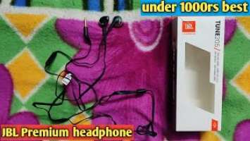 JBL Tune t205 Pure bass metal earbud earphones with mic (black) Unboxing & Review in hindi