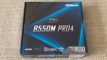 Распаковка материнской платы ASRock B550M Pro 4