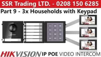 Hikvision IP PoE Intercom Guide Part 9: 3x Flats with Nametag & Keypad Setup Configuration DS-KD-KP