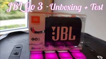JBL Go 3 Unboxing + Test