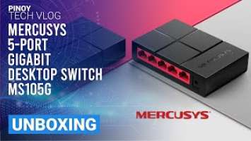 Mercusys 5-Port Gigabit Desktop Switch MS105G - Cheapest Gigabit Switch Unboxing - TAGALOG