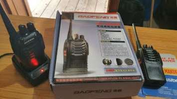 baofeng bf-888s push to talk vhf/uhf fm transciever unboxing and test - back up communication