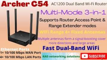 Unboxing Product Review TP-Link Archer C54 AC1200 Dual Band Wi-Fi Router - Urdu/Hindi