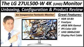 LG 27UL500-W 4K MONITOR Unboxing and PRODUCT REVIEW