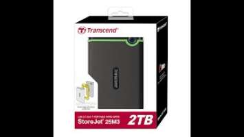 Transcend Storejet 25M3 2TB USB 3.1 Unboxing and review of TranscendElite