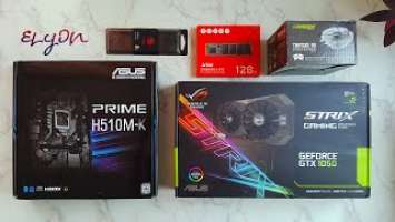 Unboxing Asus Prime H510M-K intel Core i3 10100  GTX 1050Ti |  Budget Gaming Pc & Rendering Build